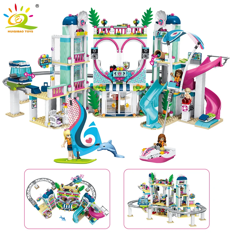 1039pcs Heartlake City Resort Building Blocks Compatible Legoed Friends Girl Figures Park Cable Car Bricks Toys For Children 1039pcs Heartlake City Resort Building Blocks Compatible Legoed Friends Girl Figures Park Cable Car Bricks Toys For Children