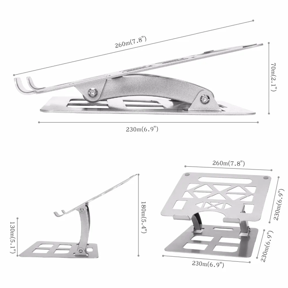 Алюминиевая Подставка для ноутбука регулируемая высота/угол полый дизайн охлаждающий держатель для ноутбука кронштейн для планшетов для iPad MacBook Air Pro