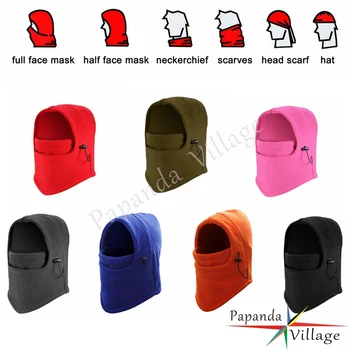 online Multi-Função 6 Em 1 Inverno Macio Velo Neck Warmer Balaclava Completa Rosto Capa Máscara Capuz À Prova De Vento De Esqui Chapéu Cat Beanie Hat CS