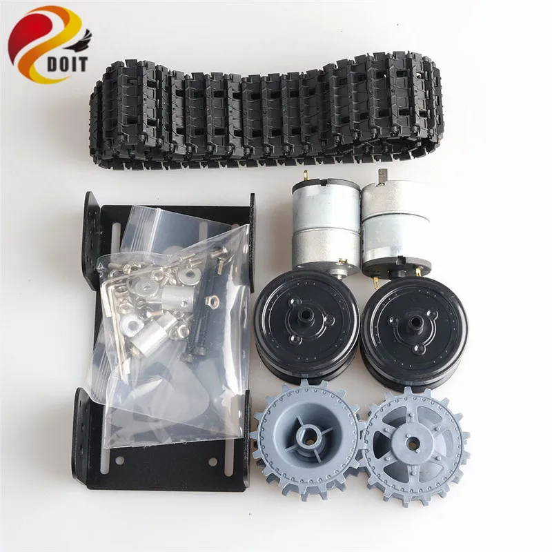 TP101 Smart Tank Chassis Tracked Chassis Remote Control Platform with Dual DC 12V Motor for Arduino