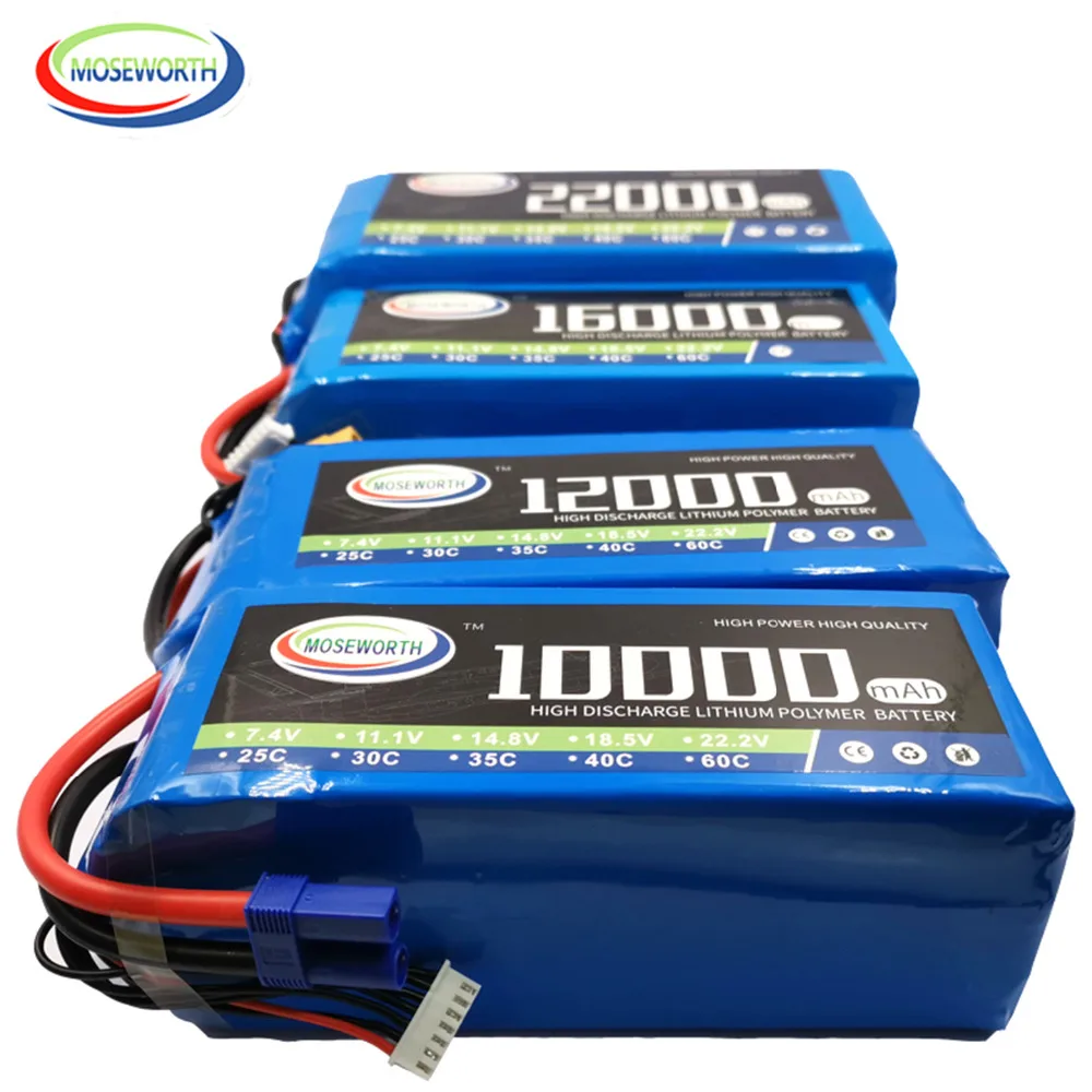 Новые батареи 6S 22 2 в 16000 мАч 30C RC LiPo Аккумулятор для радиоуправляемого вертолета