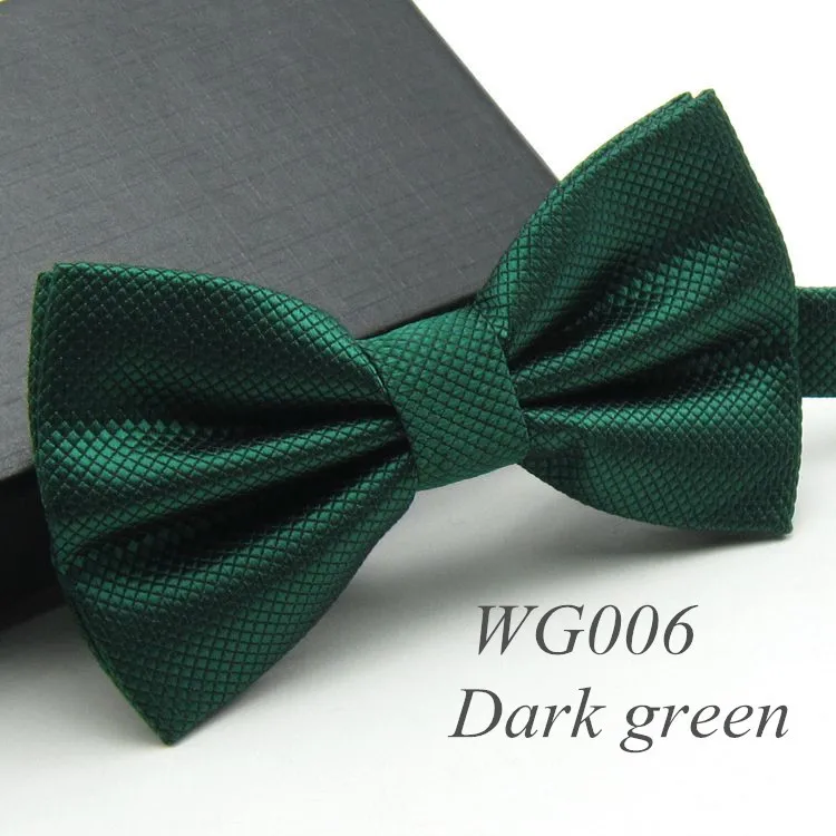 Галстук бабочка на застежке. Большой выбор расцветок - Цвет: WG006 Dark green