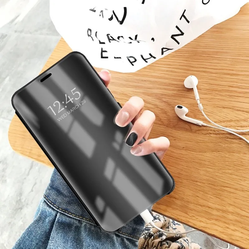 Smart Case For Xiaomi Redmi Note 4 4X 5 6 7 Case Mirror View PU Leather Flip Cover For Xiaomi Mi 9 8 LITE Mix 2 POCO X3 NFC