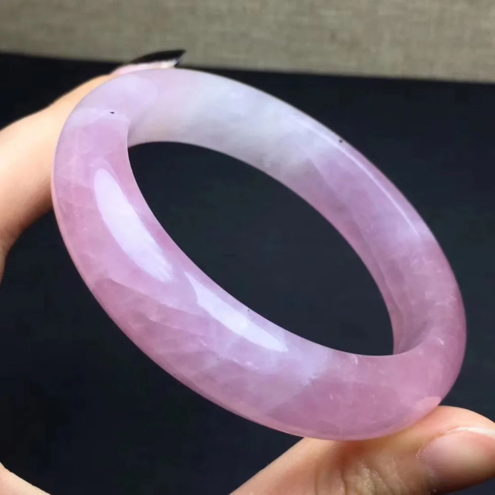 Natural Rose Quartz Bangle  (2)