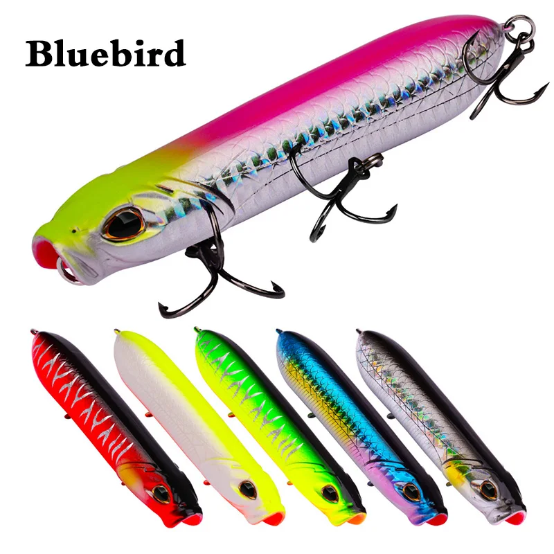 Bluebird Big Popper Fishing Lures 3d Eyes Bait Crankbait Wobblers Tackle Iscas 17g/0.6oz 10.3cm