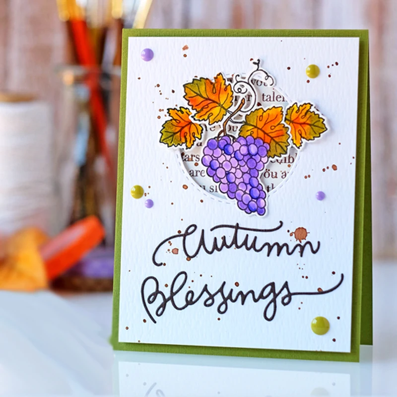 

The Word Autumn and Blessings Metal Cutting Dies New 2019 Stencils for DIY Scrapbooking DIY Paper Cards Craft Making Craft Decor