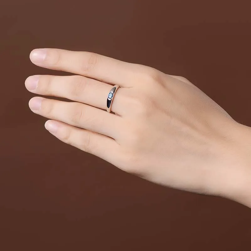 AINUOSHI кольцо из чистого серебра 925 пробы с натуральным топазом, классическое кольцо 0,25 карат с овальной огранкой, кольцо с голубым топазом, Трендовое Женское Обручальное обручальное кольцо