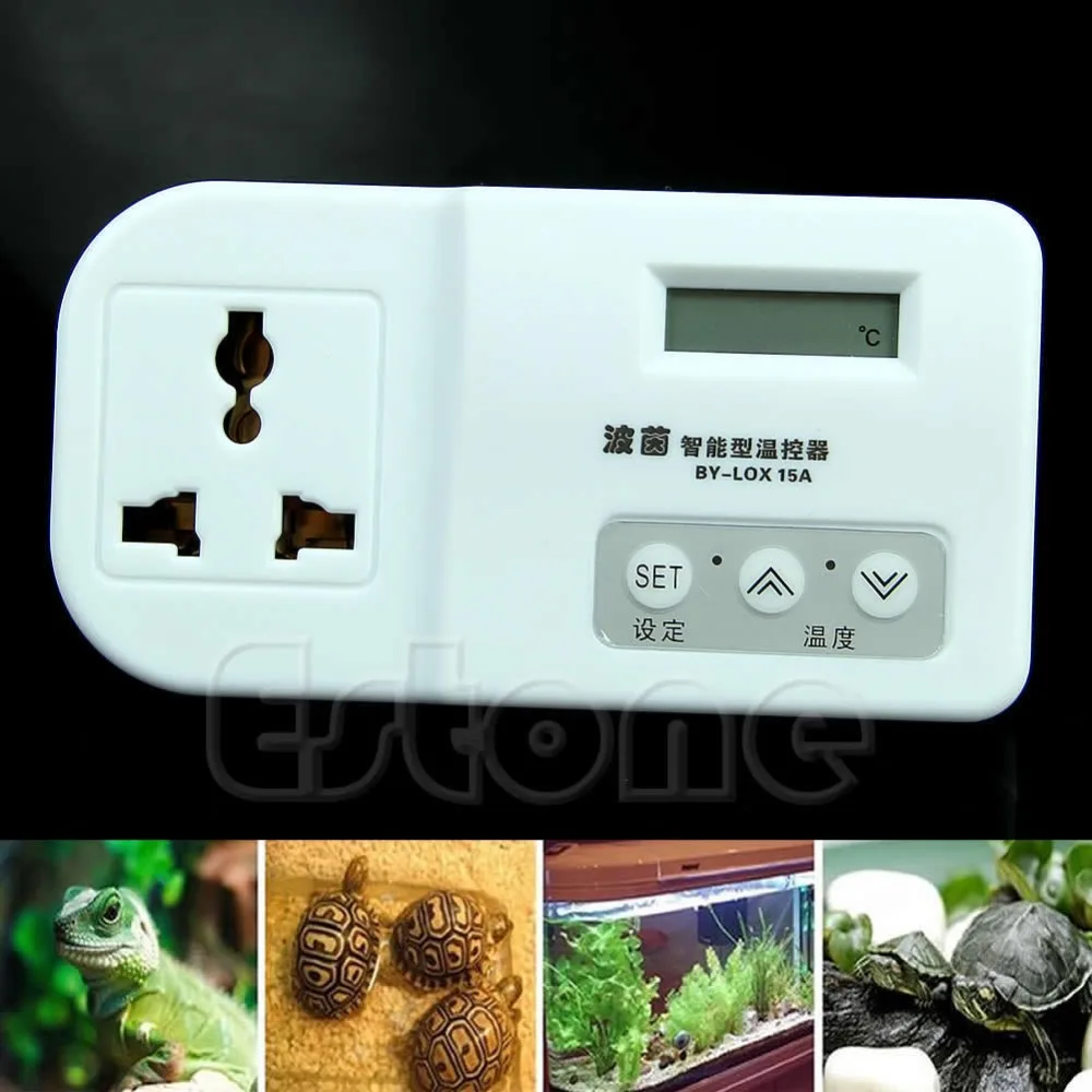 

OOTDTY New Thermostat Digital For Reptile Lizard Snake Heat Mat Lamp Incubator Aquarium