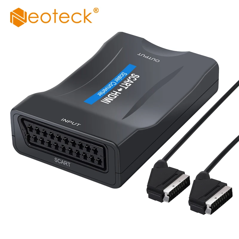 Neoteck 1080 P из Scart в HDMI аудио видео конвертер USB кабель адаптер 1,5 м Scart кабель для HDTV DVD SKY PS3