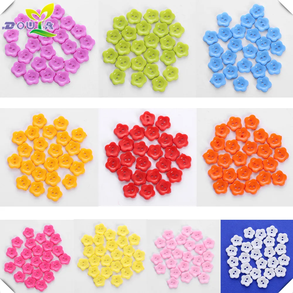 

flower color button baby cute cartoon button shoes Hat Hair Accessories DIY 10 color button button