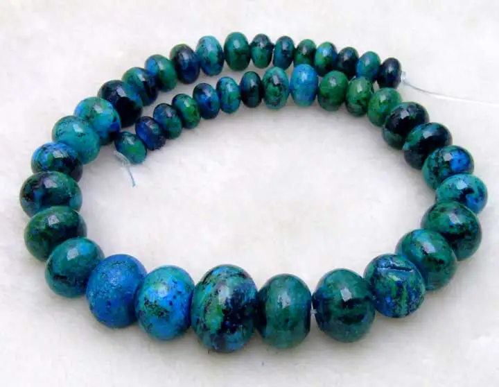 Qingmos натуральный 10 20 мм зеленый выпускник Roundel Chrysocolla свободные бусины Для