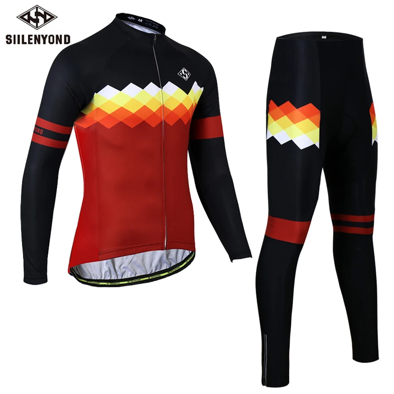 Siilenyond зимний термальный флисовый комплект для велоспорта, одежда для велоспорта, одежда для велоспорта, Майо Ciclismo Invierno, комплект для велоспорта - Цвет: Winter Cycling Set