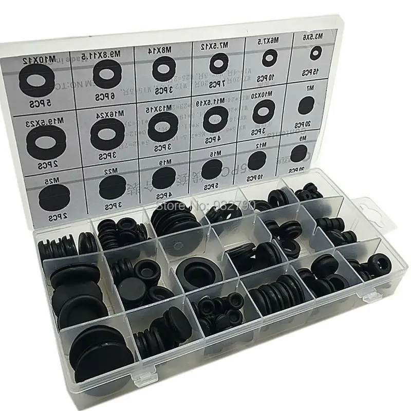 Rubber Grommet Assortment Firewall Hole Plug Set Electrical Wire Gasket