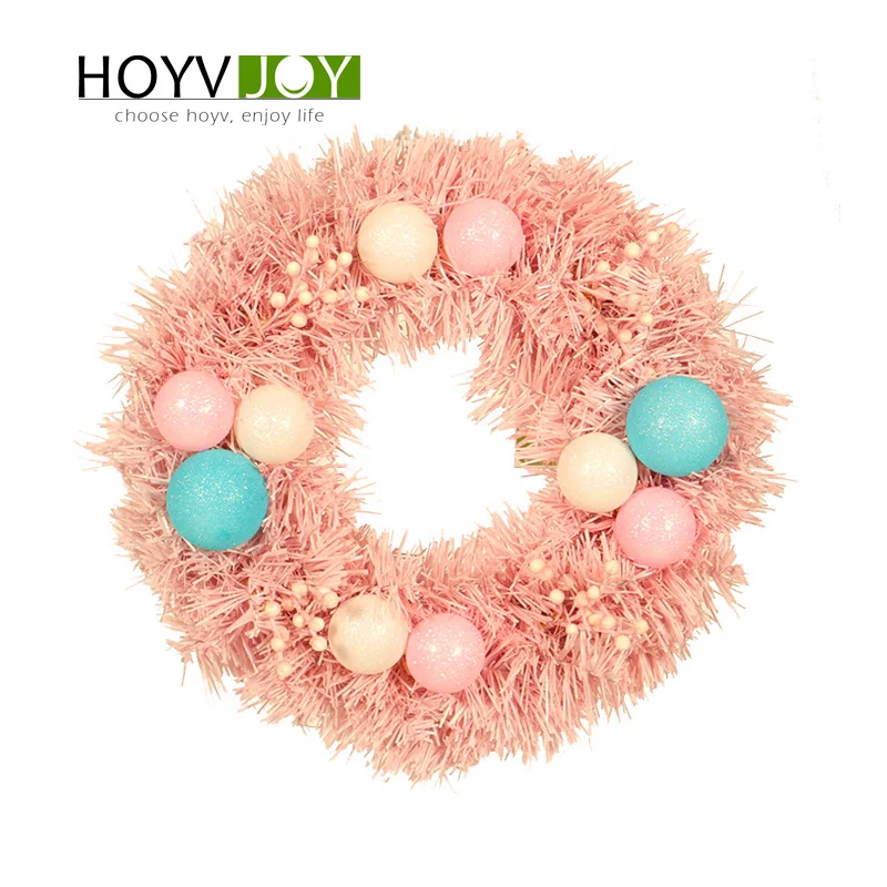 

HOYVJOY Chrismas Decoration Door Wreath For Home Polystyrene Balls Christmas Wreaths Wedding Flower Garland Hanging Pendant
