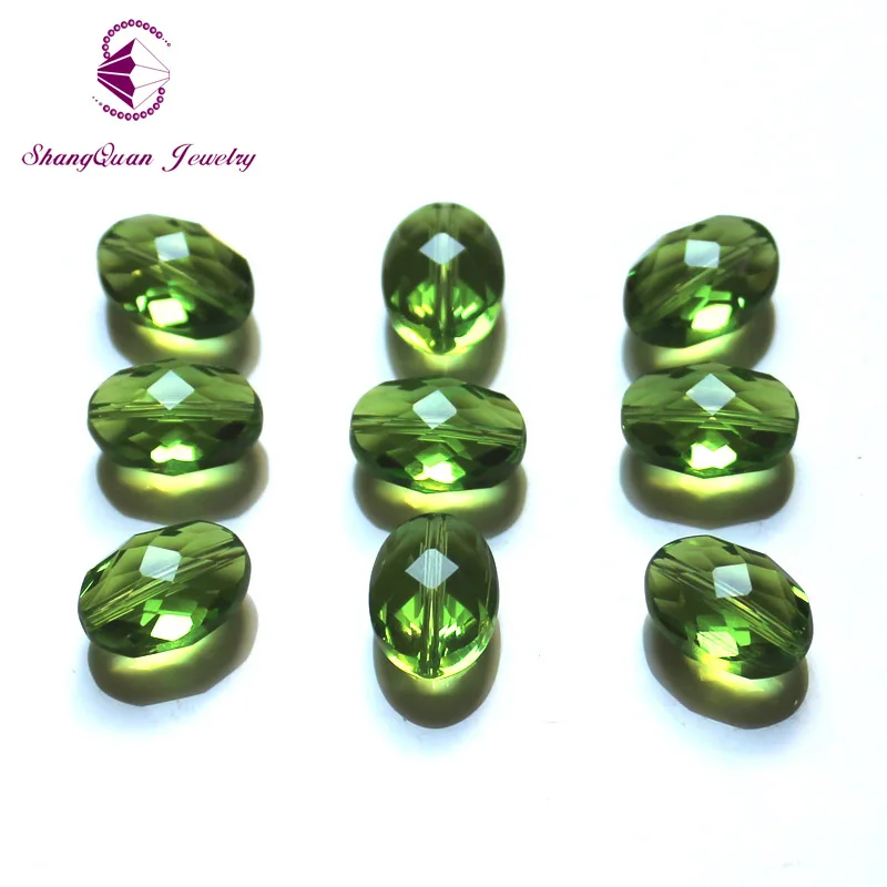 2020 New 100pcs 13x10mm Bead Oval Shape Austria Crystal Loose Beads Jewelry Making DIY Wedding Decorations | Украшения и