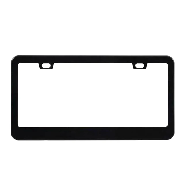 Hot Sale New Design Black Stainless Steel License Plate Frame 2 Holes