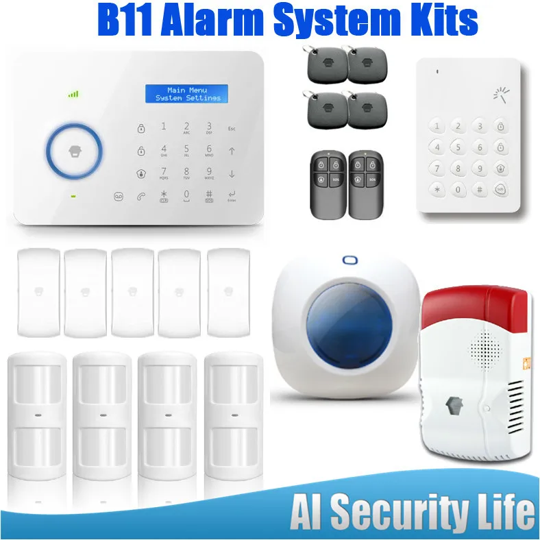 Chuangkesafe Chuango B11 Dual Network PSTN/GSM Alarm System Home Security For Alert Intelligence Wireless Strobe Siren