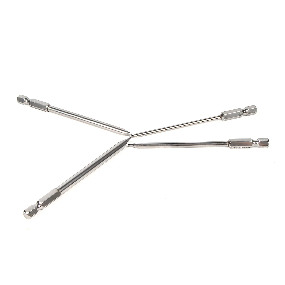 4pcs 1/4 Inch Hex Shank 100mm Slotted Screwdrivers Bits 3mm 6mm S2