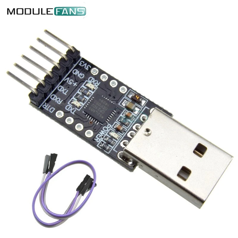 

CP2102 USB 2.0 To TTL UART Module For Arduino 6Pin Serial Converter STC Replace FT232 Module Dupont Cables