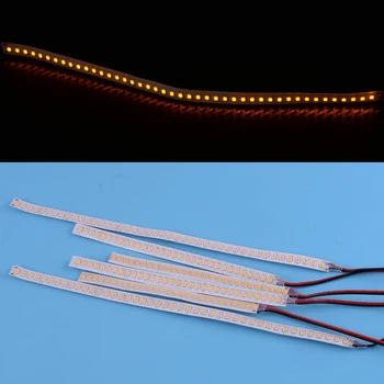 

2pcs LED Amber Car Rear Mirrors Flexible Flowing DRL Running Turn Signal Light Lamp Strip 12V