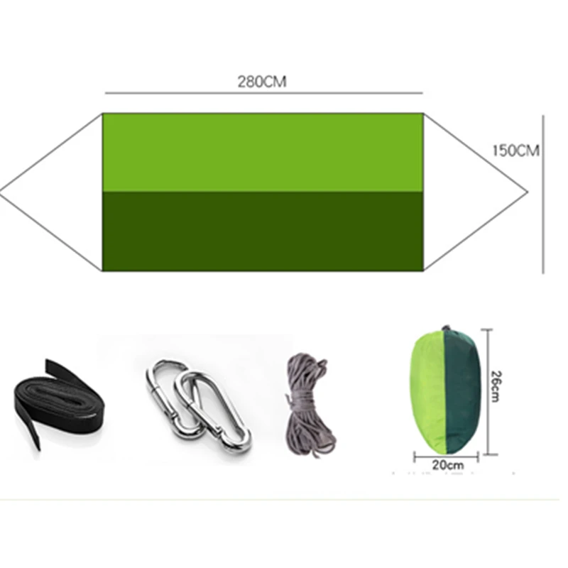  VILEAD 260*140 cm Camping Hammock with Mosquito Portable Stable High Strength Cavans Hanging Bed Sl
