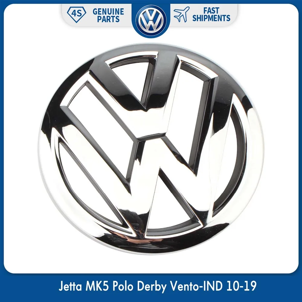 Скидка OEM 120 мм Передняя решетка гриль эмблема хром значок логотип для Volkswagen VW Jetta MK5 поло Дерби Vento IND 10 19 6R0 853 600 в ULM