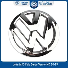 OEM 120mm Front Grille Grill Emblem Chrome Logo Badge for Volkswagen VW Jetta MK5 Polo Derby Vento-IND 10-19 6R0 853 600 A ULM