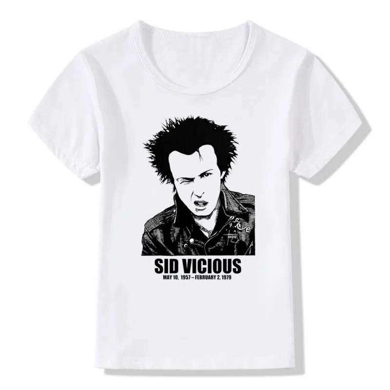 Детская модная футболка с принтом Sid Vicious Dead Headline летняя повседневная в стиле панк