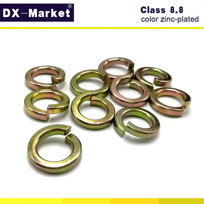 m3 spring washer , 1000pcs , class 8.8 spring lock washers color zinc
