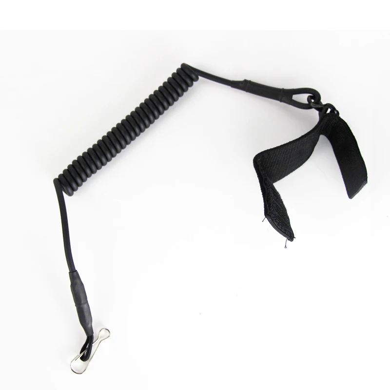 

Gun Sling Tactical Combat Adjustable Gun Sling Pistol Hand Gun Secure Plastic Spring Lanyard Sling Hunting Survival Sling Straps