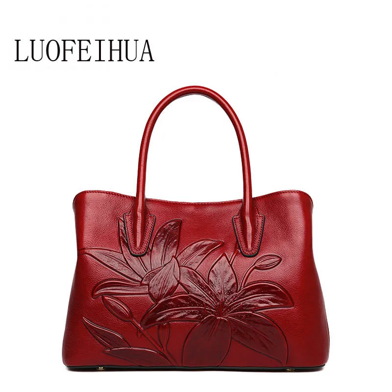 

Genuine Leather women bags for women 2019 new luxury retro embossed handbag brand bag female bag female designer bag
