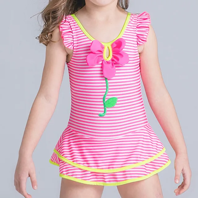 Children's One Pieces Swimwear Girl Baby Swimsuit Floral Bathing Suit ...