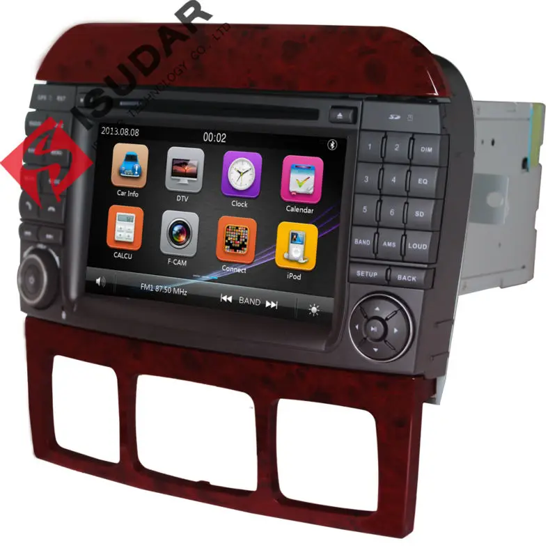 Discount Isudar Car Multimedia Player 2 Din Car Radio GPS For Mercedes/Benz/S280/S320/S350/S400/S500/W220/W215/C Class S Class Canbus DVR 2