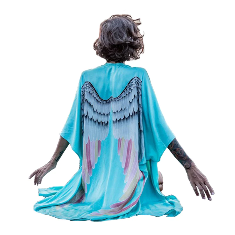 dark angel print cardigan jacket