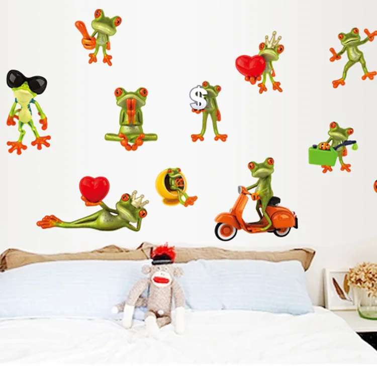 Frogs Wall Sticker Animal Home Decor Vinyl Wall Decal Home Decor Kids