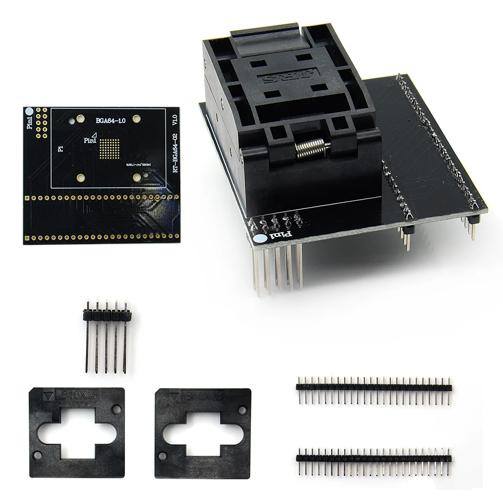 BGA64 специальный EMMC адаптер для RT809H программист RT-BGA64-01 RT-BGA64-02 разъем мм 1,0 мм расстояние рамки 11* мм 13 мм