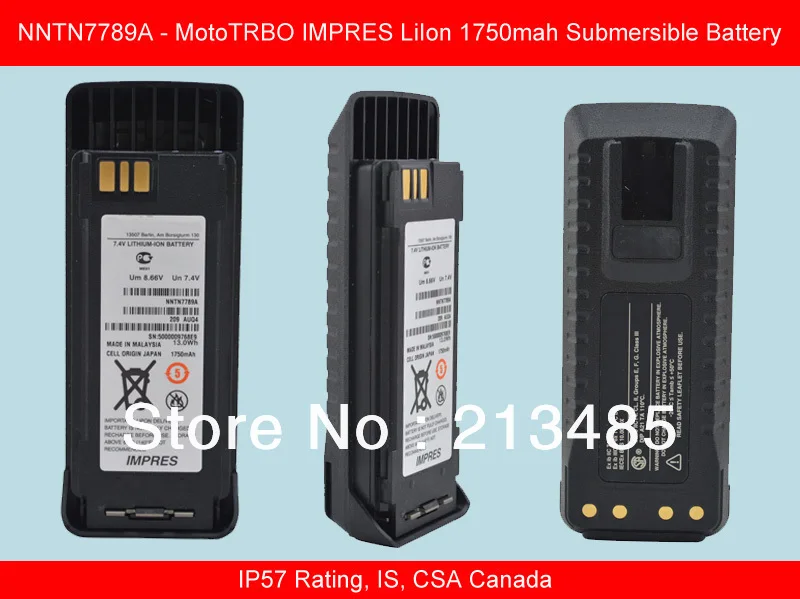Оригинальный nntn7789a mototrbo impres Li-Ion 1750 мАч погружной Батарея-ip57 рейтинг, csa Канада для Motorola xpr6000 xpr6580