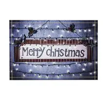 Западный Декор Merry Christmas против сияющих световых струн коврик для ванной нескользящий коврик для пола EntrywaysDoor коврик