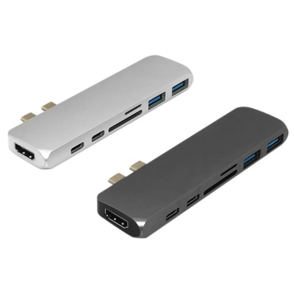 

7 in 1 Multifunctional Multi-port Type-C Adapter Interface High Speed USB 3.0 HDMI Portable HUB Splitter For Laptop