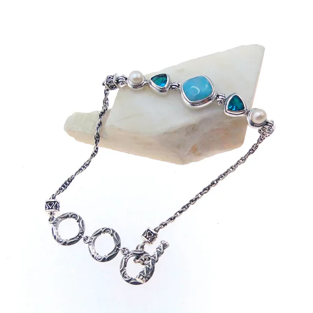 Bracelet Argent Et Larimar