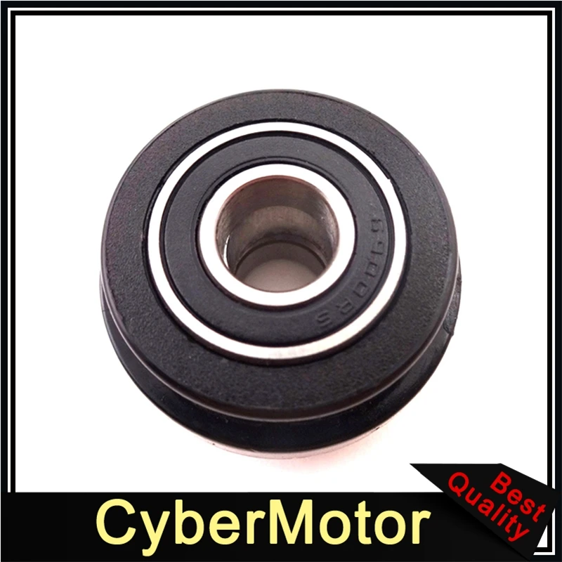Black 10mm ID Motorcycle Lip Chain Roller Tensioner Pulley Guide For Pit Trail Dirt Motor Bike Mini Motocross