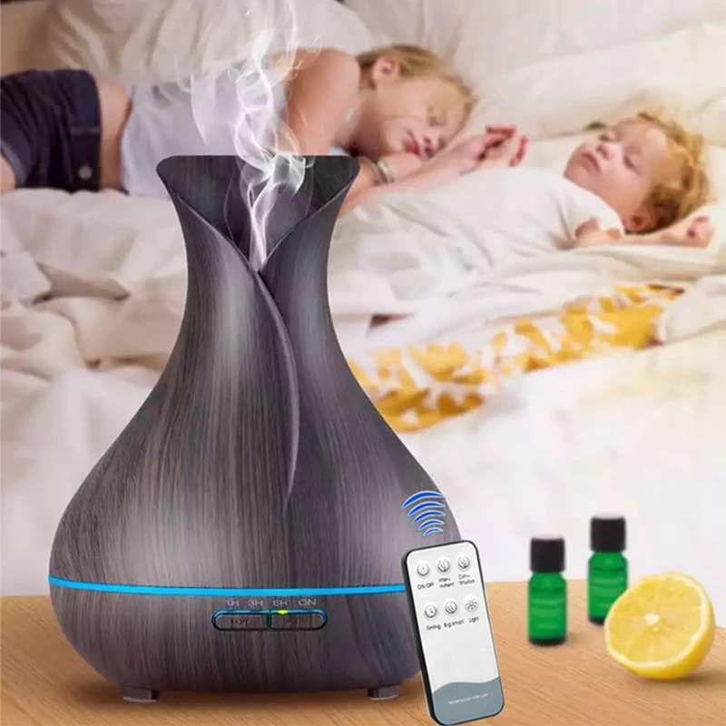 400ML Aroma Essential Oil Diffuser Ultrasonic Cool Mist Humidifier Aromatherapy Diffuser With Wood Grain For Home Mist Maker 400ML Aroma Essential Oil Diffuser Ultrasonic Cool Mist Humidifier Aromatherapy Diffuser With Wood Grain For Home Mist Maker