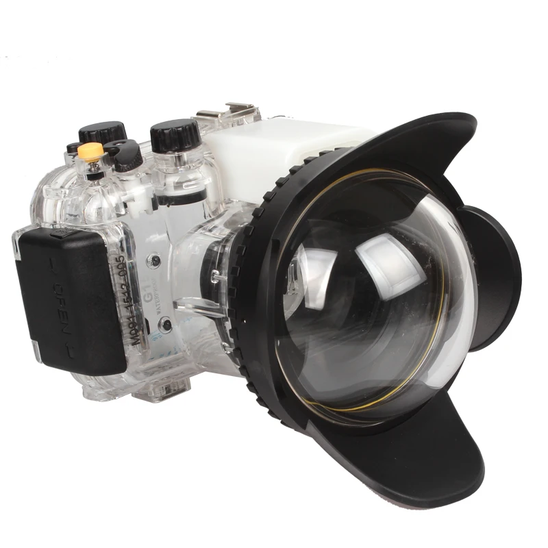 Meikon  Waterproof Underwater Housing Camera Housing Case for Canon G15 +  200mm Fisheye Wide Angle Lens Dome Port (67mm Round )