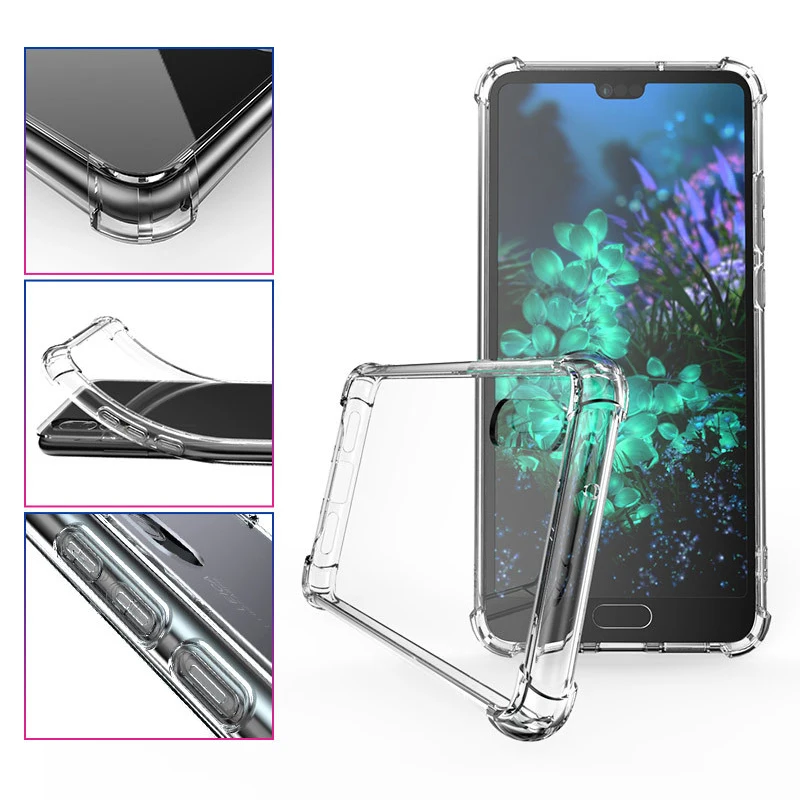 Прозрачный жесткий чехол для Huawei P20 Pro Lite P9 P10 Plus защитный прозрачный Mate 9 10 Honor