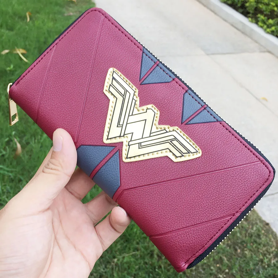 

Wonder woman Printed Long Coins Wallet Girl Woman Unisex Handbag Zipper Money Cards Purse