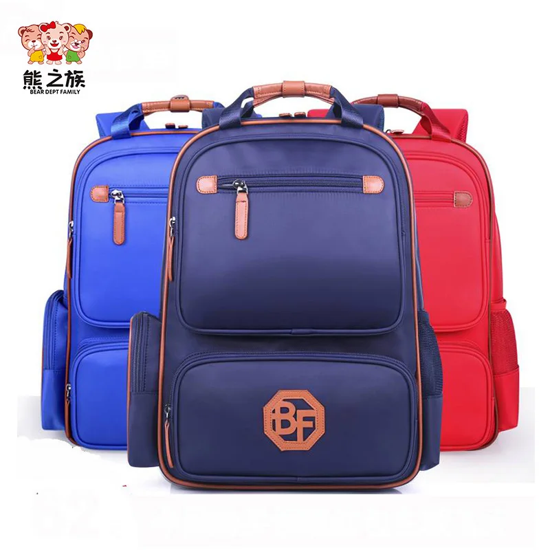 BEAR DEPT FAMILY Brand School Bags for Boys Girls Children Orthopedic Backpacks Primary