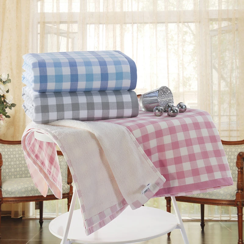plaid asciugamani da bagno per adulti 100 cotone grande beach towel 90x160 cm asciutto rapido