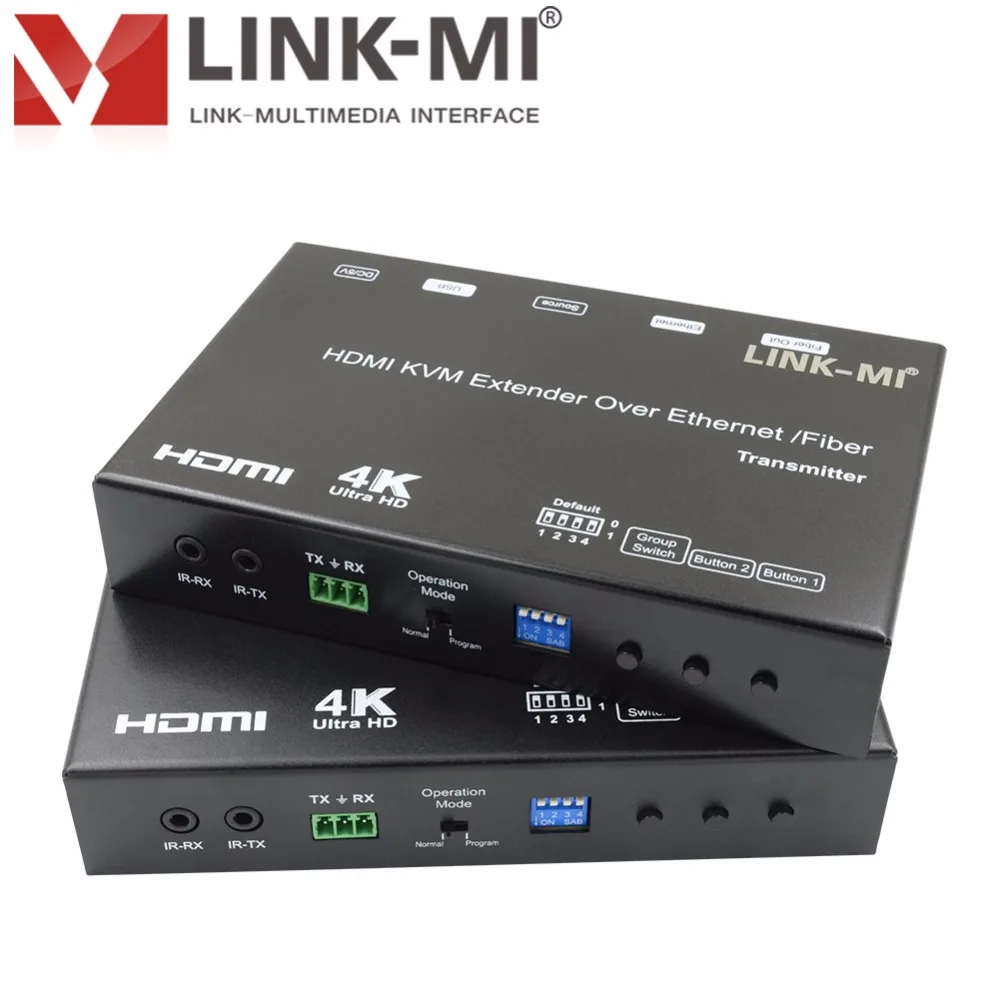 

LINK-MI EP37 120M 4K2K HDMI+USB KVM over IP hdmi Fiber 60KM(LC) With POE RS232 Max 8x16 Unicast Multicast Video wall controller