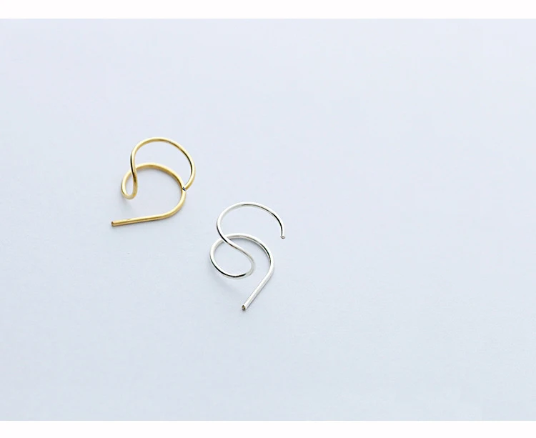 Модные 925 пробы Серебряные Персонализированные минималистичные серьги-гвоздики для женщин хипстерские женские золотые S925 ювелирные изделия подарок