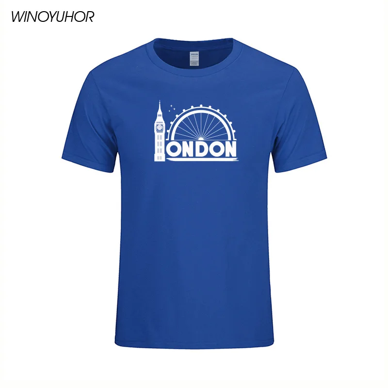 London Architecture Big Ben London Eye Printed T shirt Men Summer Short